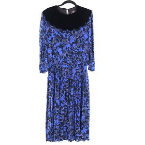 Bichon By Cynthia Rowley Maxi Dress Women 4 Black Twee Coquette Boho Vintage 60s